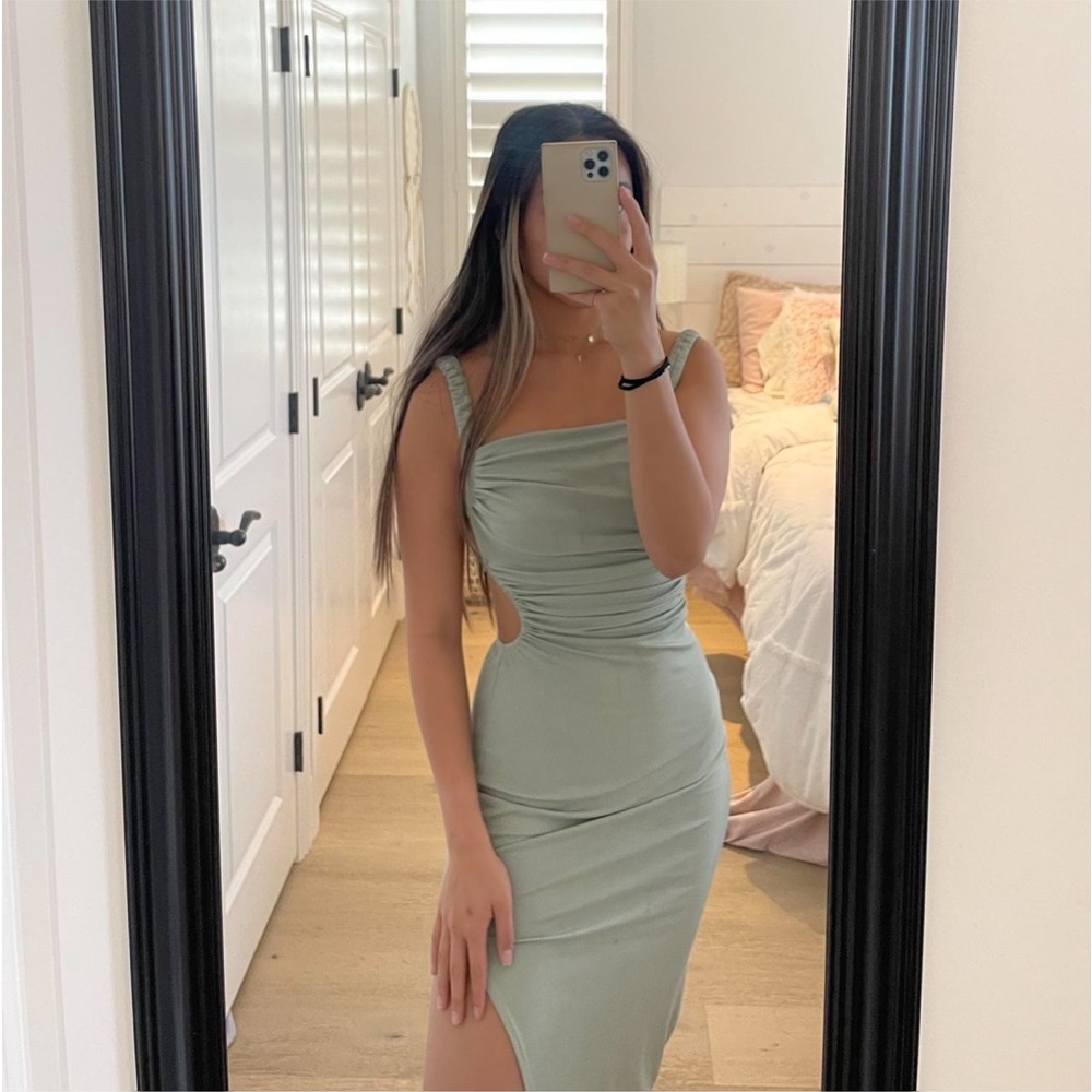 Princess Polly Lainey MIDI Dress - Sage